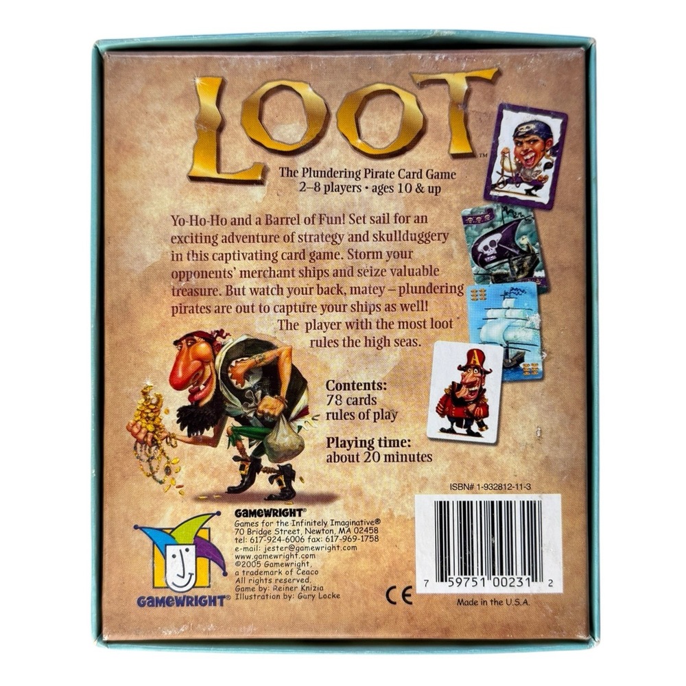 Loot The Plundering Pirate Card Game GameWright Complete Mensa‎ Select Dr Toy - Picture 3 of 7